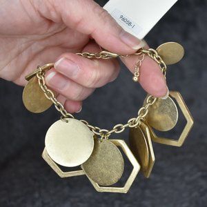 NWT Andante Hexagon and Circle Bracelet
